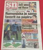Ziar sport Slovenia- meciul de fotbal SLOVENIA-ROMANIA(10.11.2001-HAGI antrenor)