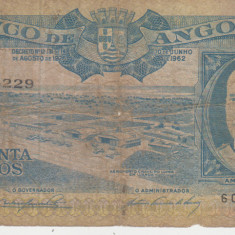 M1 - Bancnota foarte veche - Angola - 50 escudos