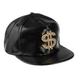 șapcă Deghizare Adulți, Model Dolar, Negru Auriu, Reglabilă, Oem