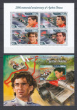 Maldives 2014 - MASINI RALIURI F1 - AYRTON SENNA - BL+KB - MNH, Nestampilat