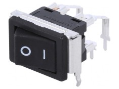 Comutator Rocker DPST OFF-ON 10A 250VAC Negru