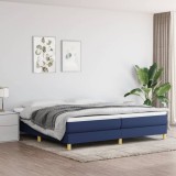 Cumpara ieftin Cadru de pat fără saltea, albastru, 200x200 cm, textil