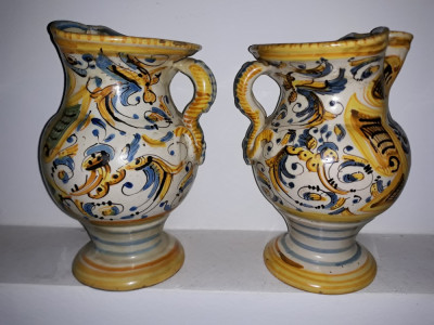 CERAMICA VECHE DE COLECTIE - MAJOLICA - DERUTA - PESARO - SEMNATA - SEC. XVIII foto