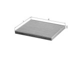Filtru aer habitaclu Suzuki Grand Vitara I, Grand Vitara II Motor 1.6, 1.6 tractiune integrala, 1.6 tractiune integrala, 1.9 DDiS, 202x270x20mm, OE