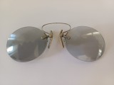 NI227 Ochelari de epocă (pince-nez, zwicker) lentile de culoare fumuriu deschis