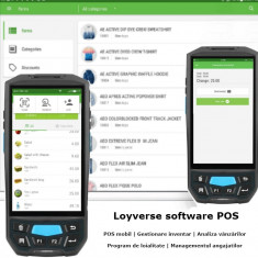 Android POS Loyverse touchscreen, cititor coduri bare 1D, slot SIM, microSD foto