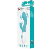Cumpara ieftin Brighty G-Spot Aqua Green Vibrator Dubla Stimulare, 30 Vibratii#
