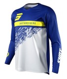 Tricou cross/enduro Shot Racing Devo Roll albastru/alb/galben marime XL