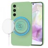 Husa MagSafe pentru Samsung Galaxy A35 5G A356, Techsuit, SoftFlex, Verde Deschis
