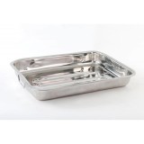 Tava cuptor inox, 40x30x24cm, 2 manere inox, Vanora