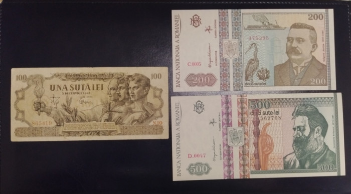 Set 3 bancnote romanesti