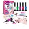 Set manichiura pentru fetite cu 5 oje, 4 culori sclipici, autocolante si accesorii