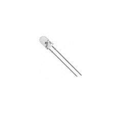 LED 3mm rosu 2.6-3V 40000-45000mcd 30 grade frontal convex