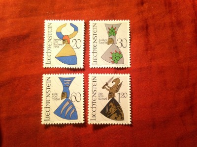 Serie Liechtenstein 1966 - Embleme , 4 valori foto