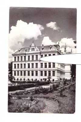 CP Bistrita - Scoala medie mixta, RPR, circulata 1964, stare buna foto