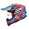 Casca off road MT Falcon Energy B5 rosu cu albastru lucios