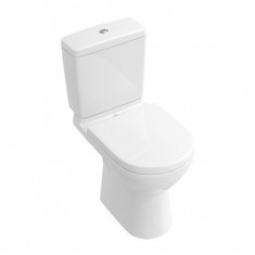 Set vas WC stativ Villeroy & Boch, O.Novo, direct flush, Rezervor, Capac WC soft close, alb alpin