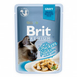 Pungă BRIT Premium Cat Pui &icirc;n sos gravy 85 g