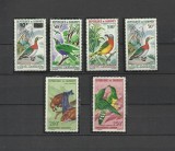 DAHOMEY 1966-69 FAUNA PASARI, Nestampilat
