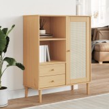 Cumpara ieftin Dulap &icirc;nalt SENJA aspect ratan maro, 90x40x112cm