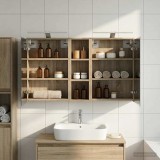 vidaXL Set dulap baie pentru 3 pcs 106 x 16 x 62,5 cm Lemn compozit 3403802