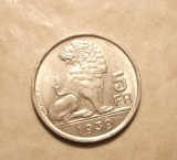 Belgia 5 Franci 1939 UNC, Varianta cu Stea, Moneda Straine, Numismatica
