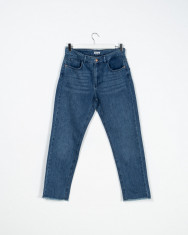 Jeans conic din bumbac cu fermoar metalic 22KOSF5008 foto