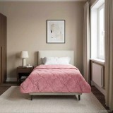 vidaXL Duvet de iarnă Roz 140 x 220 cm Microfibră și fleece Teddy 42026338