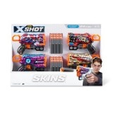 Set pistoale Zuru X-Shot Skins, 4 bucati, Multicolor