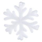Autocolant Decorativ Crăciun, Fulg 3D, Culoare Alb, Dimensiuni 19x19cm, Oem
