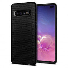 Husa Spigen Liquid Air pentru Samsung Galaxy S10+ Plus Negru Mat