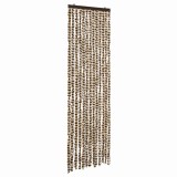 Cumpara ieftin Perdea pentru insecte, bej si maro, 56 x 185 cm, chenille