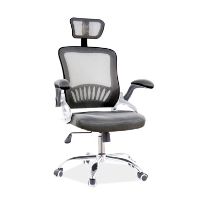 Scaun birou SL Q831, mesh, mecanism de balans, cotiere reglabile, rotatie 360 , suport lombar, 100 kg, negru foto