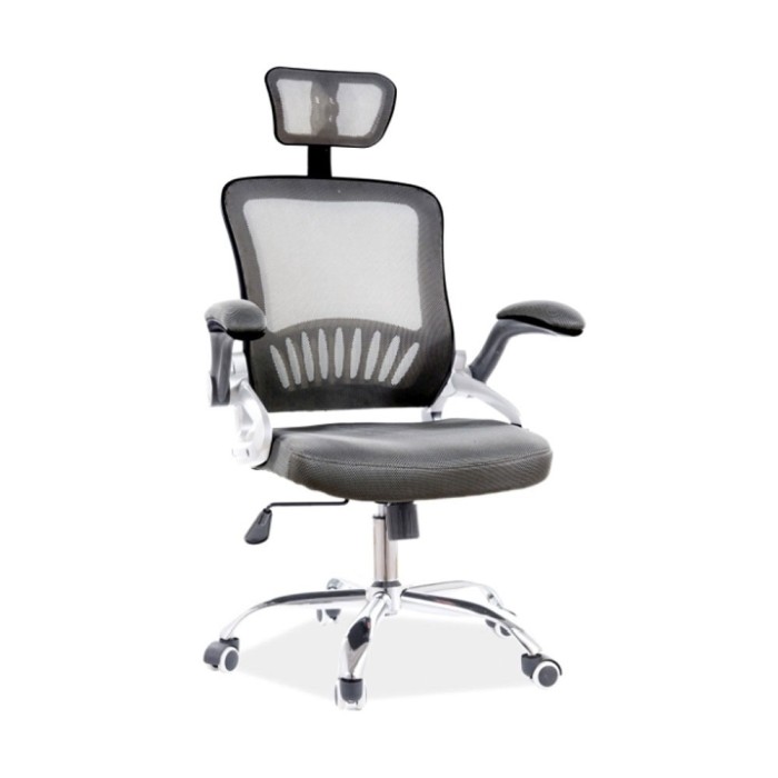 Scaun birou SL Q831, mesh, mecanism de balans, cotiere reglabile, rotatie 360 , suport lombar, 100 kg, negru