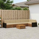 vidaXL Set de canapele de exterior 7 pcs Natural și Bej 3383456