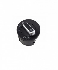 Buton comutator pentru Faruri VW Golf 5 Passat B6 Golf 5 6 Jetta cromat fara functie automata Cod:5ND941431B foto