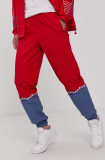 Cumpara ieftin Adidas Originals Pantaloni bărbați, culoarea rosu, cu imprimeu