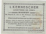 I. KERNESCHER Legatorie de carti Bucuresti Str. Regala 21 ND(1920)