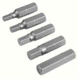 Set 5 V&acirc;rfuri Șurubelniță Oțel S2, 9/64, 5/32, 3/16, 7/32, 1/4 inch, Industrial, Satinat