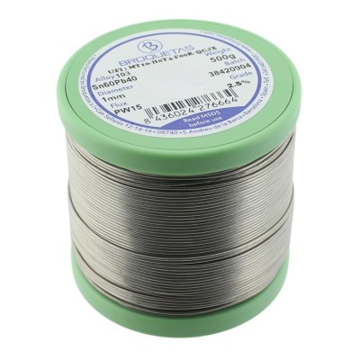 Fludor cu plumb, 1mm, 0.5kg, Sn60Pb40, BROQUETAS, T136182 foto