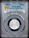 GERMANIA - 50 PFENNIG 1920 MS 64 - A - MONETARIA BERLIN - GRADATA PCGS - 48480733, Europa, Aluminiu