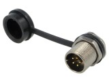 Soclu ST12 tată PIN 5 IP67 5A 180V 0,75mm2 -25&divide;85&deg;C