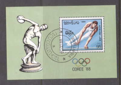 Laos 1988 Olympic Games perf. sheet Mi.B121 used TA.068 foto