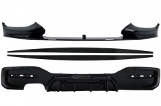 Prelungire Bara Fata BMW 1 Series F20 F21 LCI (2015-2019) cu Difuzor Bara Spate Evacuare Dubla Stanga si Extensii Praguri Laterale Hatchback M Sport N