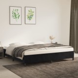 Cumpara ieftin Cadru de pat fără saltea, negru, 200x200 cm, catifea