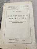 Ideologia Literara Poporanista - Contributiunea lui G. Ibraileanu si Bibliografia problemei - G. C. Niculescu