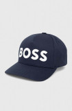 Cumpara ieftin BOSS șapcă de baseball din bumbac culoarea albastru marin, neted