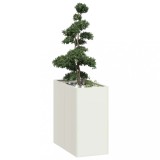 Cumpara ieftin Jardinieră alb 40x80x80 cm oțel