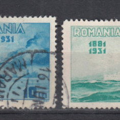 ROMANIA 1931 LP 90 SEMICENTENARUL MARINEI SERIE STAMPILATA