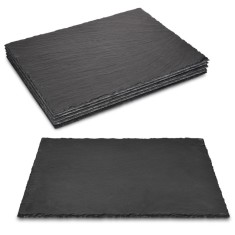 Set 6 tavi din ardezie Navaris, 38x28 cm, design natural, non-zgarieturi, 47683.06.01